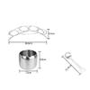 Stainless Steel Seasoning Box Set Seasoning Jar Stainless Steel Seasoning Rack with Seasoning Box and Lid 4-piece Set view 2