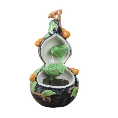 moisture Desktop Fountain Tabletop Fountain Feng Shui Water Dcor Indoor Tabletop Zen Waterfall Fountain for Bedroom Living Room Office 17 Inch Height Water Fountain Outdoor (Color : A)