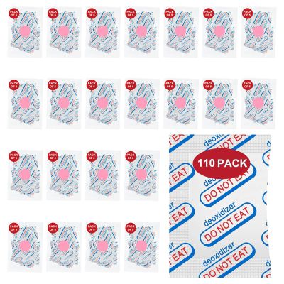 LinsKind 110 Packs 700CC Food Grade Oxygen Absorbers 5 Packs in Individual Vacuum Bag, 22x Packs of 5), Oxygen Absorbers For Long Term Food Storage, with Oxygen Indicator, for Mylar Bags, Mason Jars