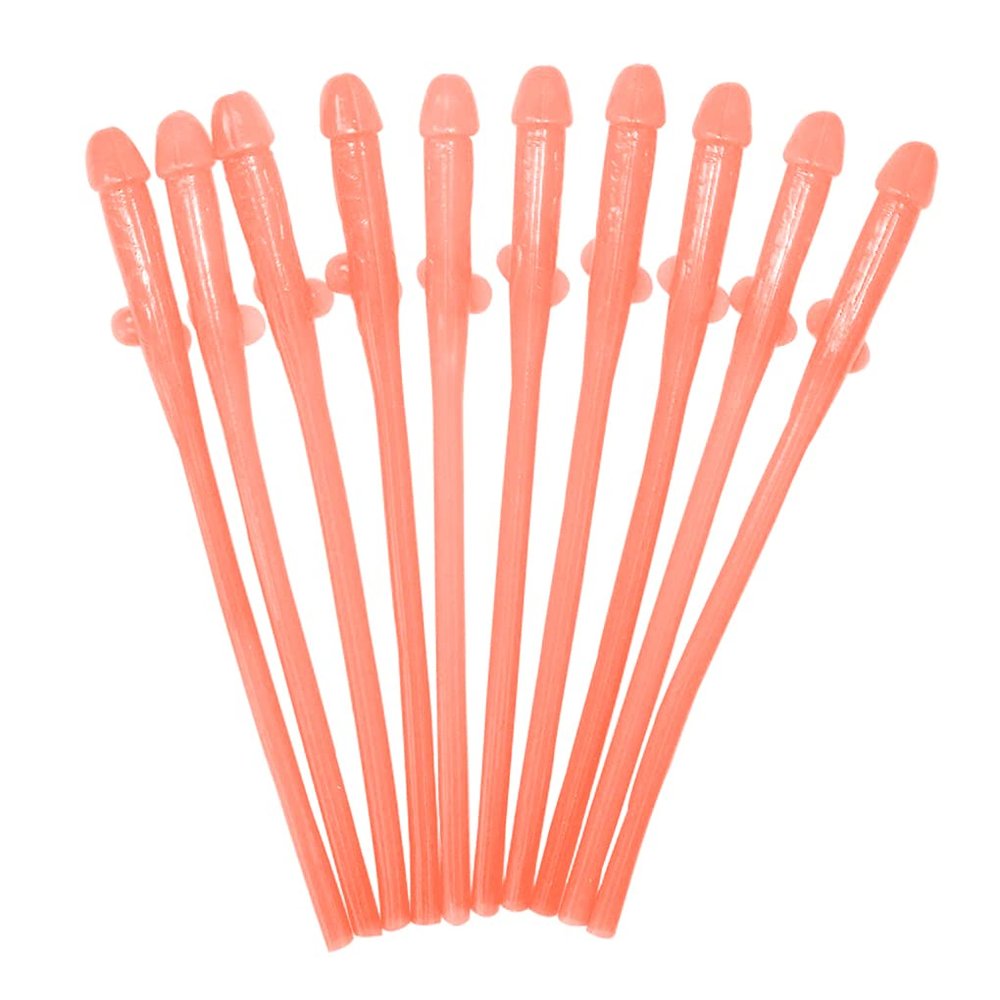 10pcs Bachelorette Party Decorations Naughty Straws Hen Straws Funny Straws Crazy Straws Bride, Hen Party Favors Supplies Funny Drinking Straws Naughty Bridal Shower Drinking Games Brown, 19*1*1cm
