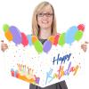 party greeting Jumbo Birthday Card Giant Guest Book Big Happy Birthday Party Signs Decorations Extra Large Birthday Gifts Cards Supplies for Women Men Boss -Large 14 x 22 inches view 1