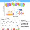 party greeting Jumbo Birthday Card Giant Guest Book Big Happy Birthday Party Signs Decorations Extra Large Birthday Gifts Cards Supplies for Women Men Boss -Large 14 x 22 inches view 3