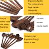 6 PCS Black Walnut Kitchen Utensils Set for Cooking, Natural Wooden Cooking Utensils,Wood Slotted Spoon Spatula Turner Set for Nonstick Cookware Pasta Fork Spaghetti Server Soup Ladle,A view 4