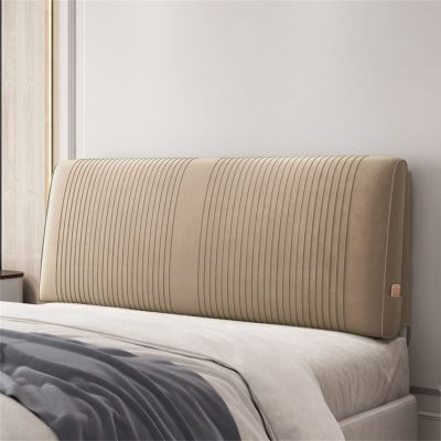 Backrest Pillow Linen Fabric Upholstered Headboard Daybed Cushion Bolster Bed Backrest Large Reading Pillows for Bed Back Support, with Detachable Cover,F,No headboard 47.2"/120cm