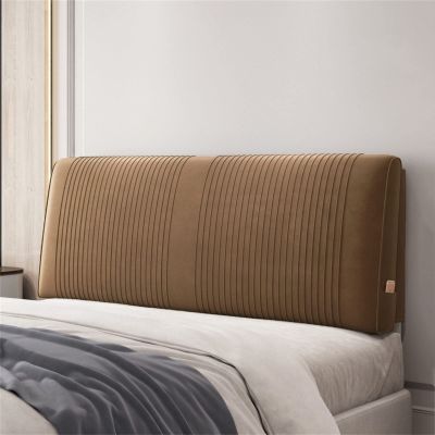 Backrest Pillow Linen Fabric Upholstered Headboard Daybed Cushion Bolster Bed Backrest Large Reading Pillows for Bed Back Support, with Detachable Cover,B,No headboard 47.2"/120cm