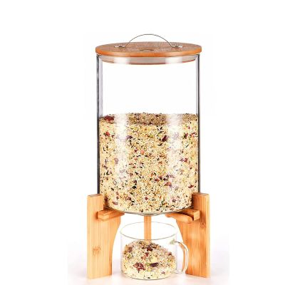 Aocay 5L/8L Glass Countertop Rice Dispenser, Rice Storage Container with Airtight Lid and Glass Measuring Cup for Kitchen Dining Organization and Pantry Store(Color:7.5L)