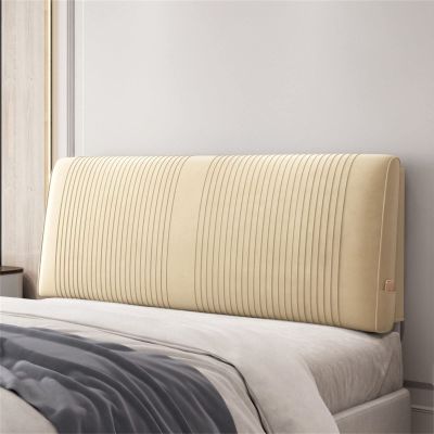 Backrest Pillow Linen Fabric Upholstered Headboard Daybed Cushion Bolster Bed Backrest Large Reading Pillows for Bed Back Support, with Detachable Cover,A,No headboard 78.7"/200cm