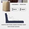 Backrest Pillow Linen Fabric Upholstered Headboard Daybed Cushion Bolster Bed Backrest Large Reading Pillows for Bed Back Support, with Detachable Cover,A,No headboard 78.7"/200cm view 4