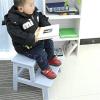 FALIYORS Portable Step Stool Two-Step Stool, Wooden Two Step Children's Stool with Handles/Wooden Step Stool for Kids and Adults, Home and Office, Ages 3+ - 16.5X13.8X13.8Inches (Color : Gr view 2