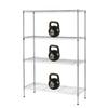 4 shelf Storage Rack, 36"W x 14"D x 55"H Storage Shelves Adjustable NSF Certified Metal garage storage shelves 1000Lbs Capacity Wire Shelving Heavy Duty for Kitchen Shop Wire Rack Shelving , Chrome view 1