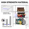 4 shelf Storage Rack, 36"W x 14"D x 55"H Storage Shelves Adjustable NSF Certified Metal garage storage shelves 1000Lbs Capacity Wire Shelving Heavy Duty for Kitchen Shop Wire Rack Shelving , Chrome view 3
