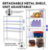 4 shelf Storage Rack, 36"W x 14"D x 55"H Storage Shelves Adjustable NSF Certified Metal garage storage shelves 1000Lbs Capacity Wire Shelving Heavy Duty for Kitchen Shop Wire Rack Shelving , Chrome view 4