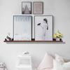 AZSKY Floating Book Shelves Wall Mounted Photo Shelf Picture Ledge Deep Walnut Display Shelves for Home Living Room Bedroom Bathroom Office Set of 2 view 2