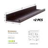 AZSKY Floating Book Shelves Wall Mounted Photo Shelf Picture Ledge Deep Walnut Display Shelves for Home Living Room Bedroom Bathroom Office Set of 2 view 3