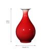 Sculpture Vase Vase Ceramic Floor Standing Large Simple for Dry Flowers Decoration Art Home Household Living Room Hotel Bedroom Office Red 23 x 40 cm Crafts view 2