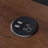 UrbanPro Office Plastic and Rubber Wire Power Grommet, Black Finish, with USB Ports, U.S. 3-Pin Plug, 6.5 ft Power Cord, ETL Certified, Desk Cable Management for Chargers and Lighting view 2