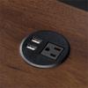 UrbanPro Office Plastic and Rubber Wire Power Grommet, Black Finish, with USB Ports, U.S. 3-Pin Plug, 6.5 ft Power Cord, ETL Certified, Desk Cable Management for Chargers and Lighting view 3