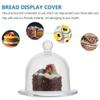 2pcs Glass Butter Dish Glass Cake Tray Small Cake Stand Cupcake Stand with Lid Butter Tray Covered Cake Display Covered Dessert Plate view 3