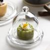 2pcs Glass Butter Dish Glass Cake Tray Small Cake Stand Cupcake Stand with Lid Butter Tray Covered Cake Display Covered Dessert Plate view 4