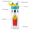 French Fries Water Bottle Stainless Steel Water Cup Coffee Mug with Straw for Home Sports Travel Blue-Style view 3