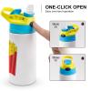 French Fries Water Bottle Stainless Steel Water Cup Coffee Mug with Straw for Home Sports Travel Blue-Style view 4