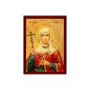 Saint Victoria icon, Handmade Greek Orthodox icon St Victoria, Byzantine Art wall Hanging on Wood Plaque icon, Religious Decor 7x10cm view 1