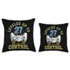 27th Birthday Gamer Leveled Up To 27 Years Gaming Controller Throw Pillow view 3