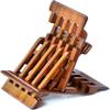 Artebona Book Stand Ipad Holder Book Display Stand - Handcrafted from 1 Solid Block of Teak Wood (Puzl Book Stand) view 1