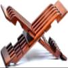 Artebona Book Stand Ipad Holder Book Display Stand - Handcrafted from 1 Solid Block of Teak Wood (Puzl Book Stand) view 2