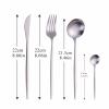 Silverware Flatware Cutlery Set, 24 Pieces Silverware Dinnerware Set Fork Spoons Knives Cutlery Stainless Steel Cutlery Set Tableware Spoons Set (Color : Pink silver 24pcs) view 2