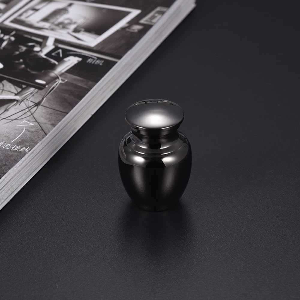 SHEIL Stainless Steel Cremation Jewelry for Ashes Blank Urn Jar Keepsake Can Custom Engrave Memorial Human/Pet Ashes