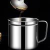Hemoton Grease Filter Bacon Grease Container with Strainer and Lid Oil Grease Skimmer Pot with Spoon Frying Tool for Kitchen Restaurant BBQ Storing (2L/ 67oz) Stainless Steel Spoon view 3