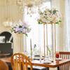 2pcs Centerpieces Wedding Gold Vases for Tables Geometric Metal Flower Display Stand, 31.5 Inch Tall High Floor Vase Column Flower Holder for Wedding Party Event Aisle Table Christmas Decorations view 3