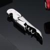 Bottle Opener,Bottle Opener Wine Key Wine Opener with Foil Cutter, Stainless Steel Classic All in one Double Hinged Waiter Corkscrew for Beer Bar Restaurant Waiters, Set for 1 (Silver) view 2