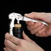 Bottle Opener,Bottle Opener Wine Key Wine Opener with Foil Cutter, Stainless Steel Classic All in one Double Hinged Waiter Corkscrew for Beer Bar Restaurant Waiters, Set for 1 (Silver) view 3