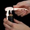 Bottle Opener,Bottle Opener Wine Key Wine Opener with Foil Cutter, Stainless Steel Classic All in one Double Hinged Waiter Corkscrew for Beer Bar Restaurant Waiters, Set for 1 (Silver) view 3