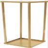 YIYIBYUS 2Pcs Gold Wedding Flower Stand,Metal Floor Stand Iron Flower Stand Column Cube Wedding Decorations Rack Gold view 1