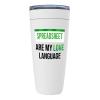 Accountant White Viking Tumbler 20oz - Spreadsheets Are My Love Language - Administration Office Employee Boss Workplace CPA Auditor Financial view 1