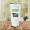 Accountant White Viking Tumbler 20oz - Spreadsheets Are My Love Language - Administration Office Employee Boss Workplace CPA Auditor Financial view 2