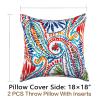 JMGBird Outdoor Throw Pillows Set of 2 - Durable Patio Pillows with Inserts, 18x18 Inch Square Decorative Pillows for Patio Furniture view 3