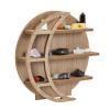 Farmlyn Creek Wooden Crescent Moon Shelf - Rock Shelf & Wall Holder for Stones - Essential Oil Display & Crystal Organizer - Free-Standing Rack - Rustic Brown, 12 x 12 x 3 in view 1