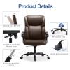 OLIXIS Desk Ergonomic Home Executive Office Chair, High Back & Lumbar Support Adjustable Height 360 Degree Swivel-Brown, 25.59D x 28.93W x 43.89H Inch view 4