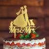 Lesbian Marriage Rustic Cake Topper Mrs And Mrs Wedding Cake Topper Two Brides Silhouette Wedding Cake Topper with French Bulldog And Chihuahua Dog Custom Same Sex Couple Toppers with Dog Acrylic Gold view 3