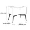 Bedroom Nightstands Bedroom Bedside Wood Single Drawer Tall End Table with Metal Legs Large Capacity Storage Cabinet Modern Style Furniture for Bedroom Living Room 19" H Beside Table for Living Room view 2