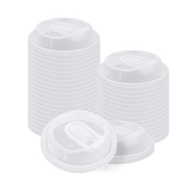 Restaurantware LIDS ONLY: Restpresso Lids For 8 12 16 and 20-OZ Paper Coffee Cups 25 Detachable Plug Disposable Paper Cup Lids - Spout Clear Plastic Hot Cup Lids Cups Sold Separately