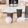 Restaurantware LIDS ONLY: Restpresso Lids For 8 12 16 and 20-OZ Paper Coffee Cups 25 Detachable Plug Disposable Paper Cup Lids - Spout Clear Plastic Hot Cup Lids Cups Sold Separately view 3