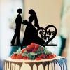 Bride Two Girl Silhouette Wedding Cake Topper Hers Custom Wedding Cake Decoration LGBT Silhouette Toppers Mrs And Mrs Lesbians Cake Topper for Wedding Bride And Bride Cake Toppers Black Acrylic