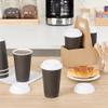 Restaurantware LIDS ONLY: Restpresso Lids For 8 12 16 and 20-OZ Paper Coffee Cups 25 Detachable Plug Disposable Paper Cup Lids - Spout White Plastic Hot Cup Lids Cups Sold Separately view 4