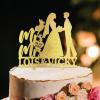 Bride And Bride Silhouette Wedding Cake Topper LGBTQ Custom Cake Toppers Mrs And Mrs Lesbians Wedding Cake Topper Same Sex Couple Cake Topper with Sphynx Cat And Yorkshire Terrier Acrylic Gold