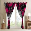 3D Cheetah Curtains Pink Rose Leopard Print Curtains & Drapes,Botanical Floral Blackout Curtains African Safari Animals Window Curtains Big Cat Wildlife Fur Hair Skin Wild Animal Room Decor 104"X90" view 4